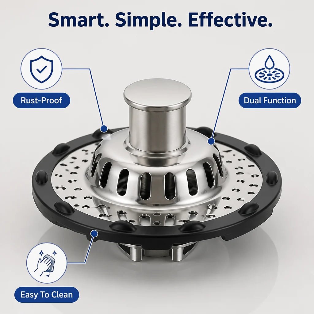 DrainDazzle™ — Effortless Kitchen Control for a Fresh, Spotless Sink Every Day