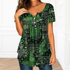 CelestaCharm™ V-Neck Top — Breeze Through Your Day in Effortless Cool Confidence