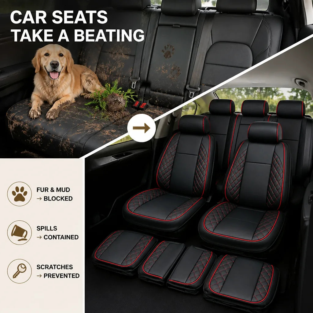 VeloLux™ Leather Seat Shield — Armor Your Car Seats Against Mess and Mayhem