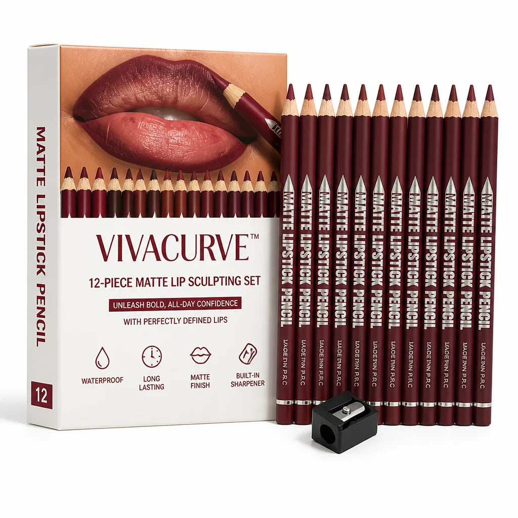 PoutForge™ 12-Piece Matte Lip Sculpting Set — Unleash Bold, All-Day Confidence with Perfectly Defined Lips