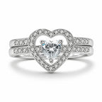 AmourArc™ Halo Ring Set — Ignite Passion with Every Sparkling Glance