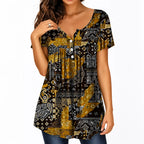 CelestaCharm™ V-Neck Top — Breeze Through Your Day in Effortless Cool Confidence