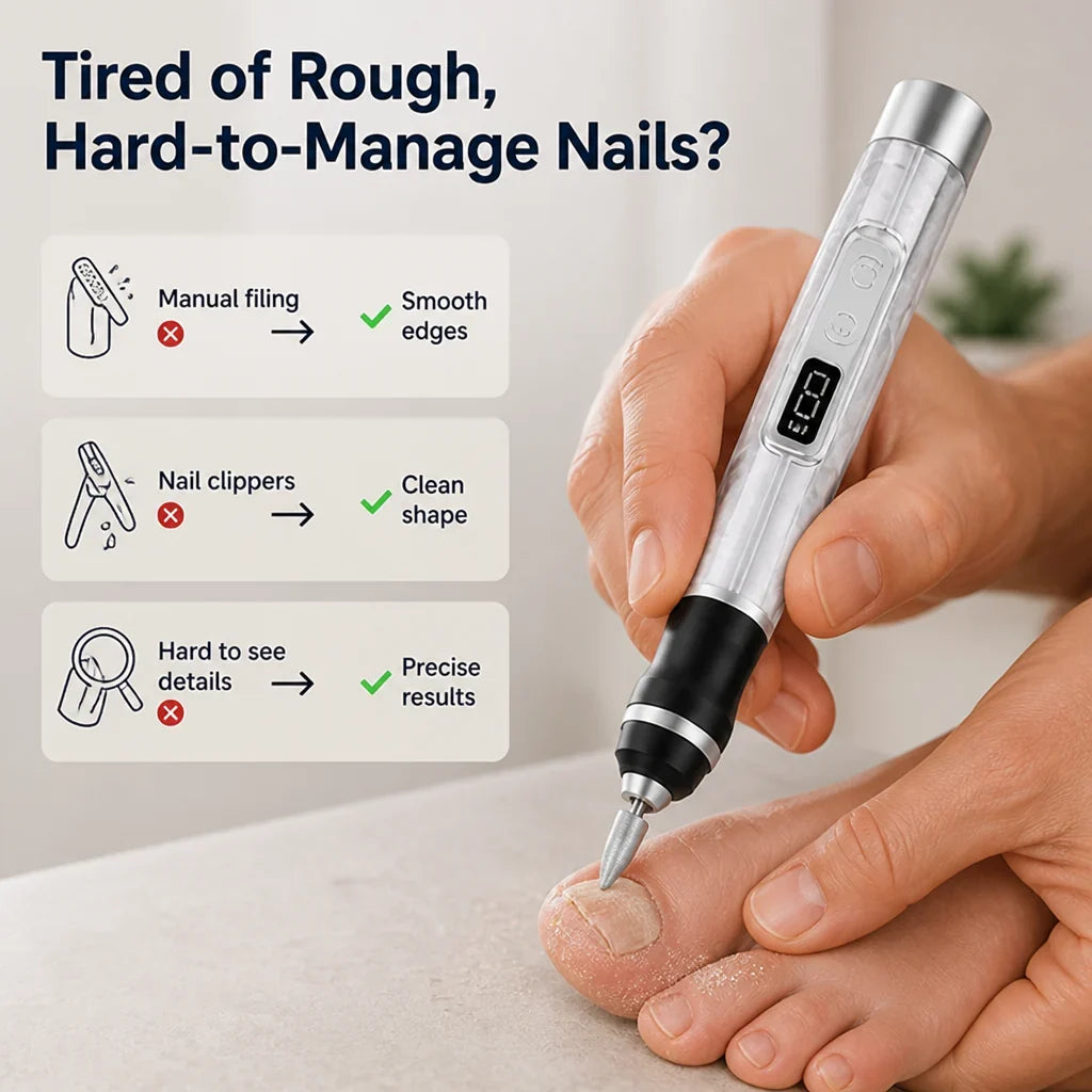 Nailvoro™Electric Nail File & Callus Remover — Effortless Salon-Quality Nails That Boost Your Confidence Instantly