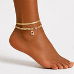 LumeaCharm™ Gold Initial Anklets — Wear Your Unique Story with Effortless Grace