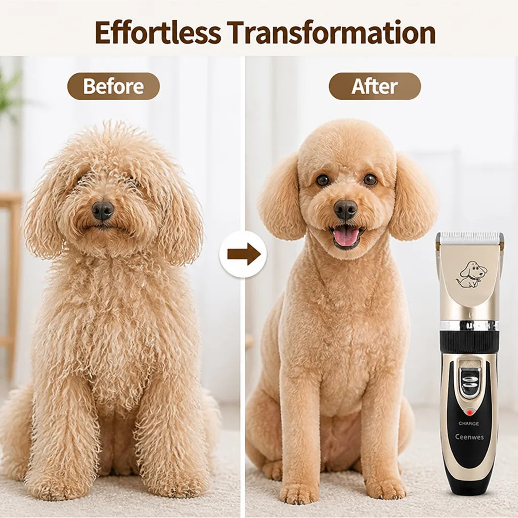 WhisperClip™ — Calm Every Pet with Effortless, Silent Precision Grooming