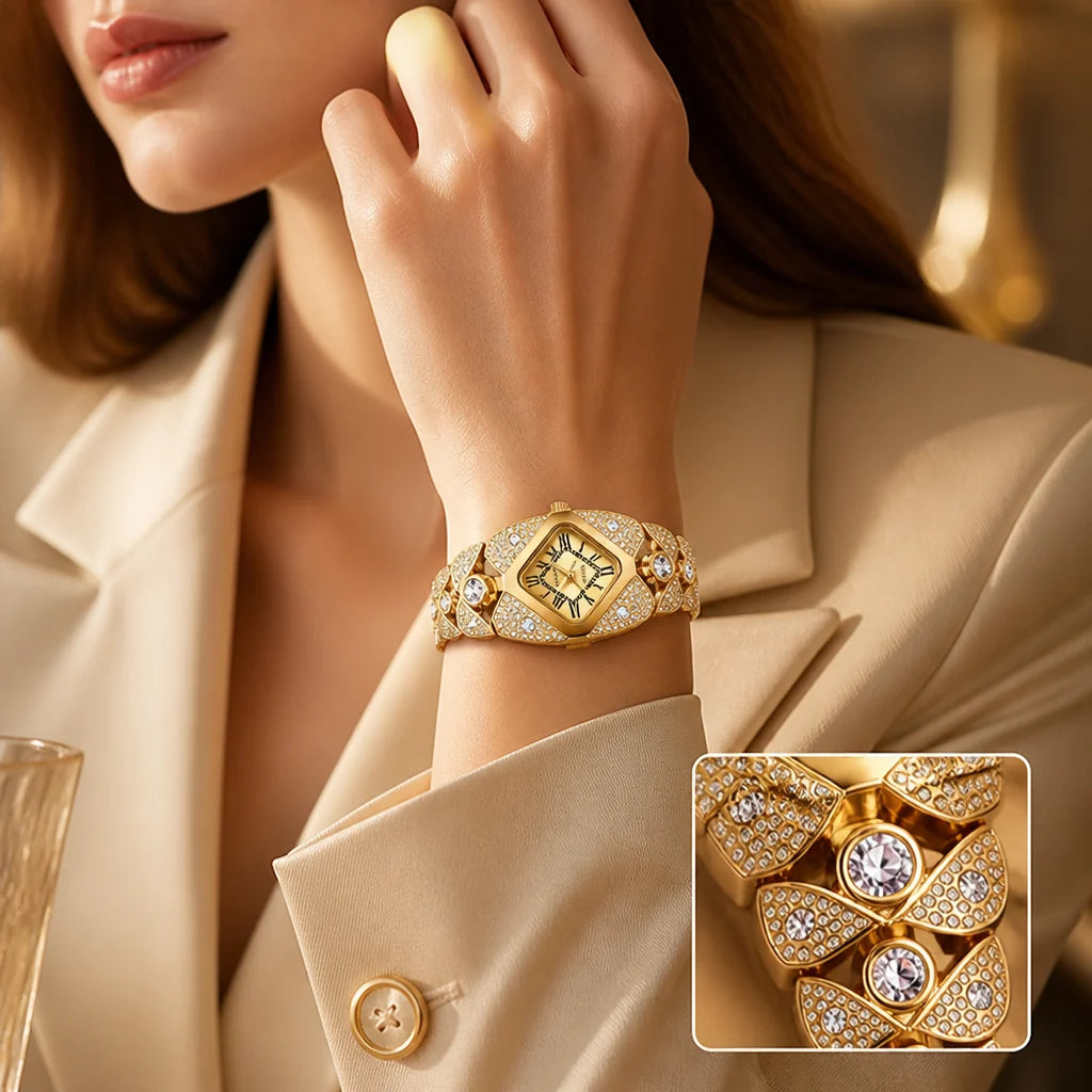 Celestara™ Quartz Bracelet Watch — Command Every Room with Dazzling Confidence and Timeless Precision