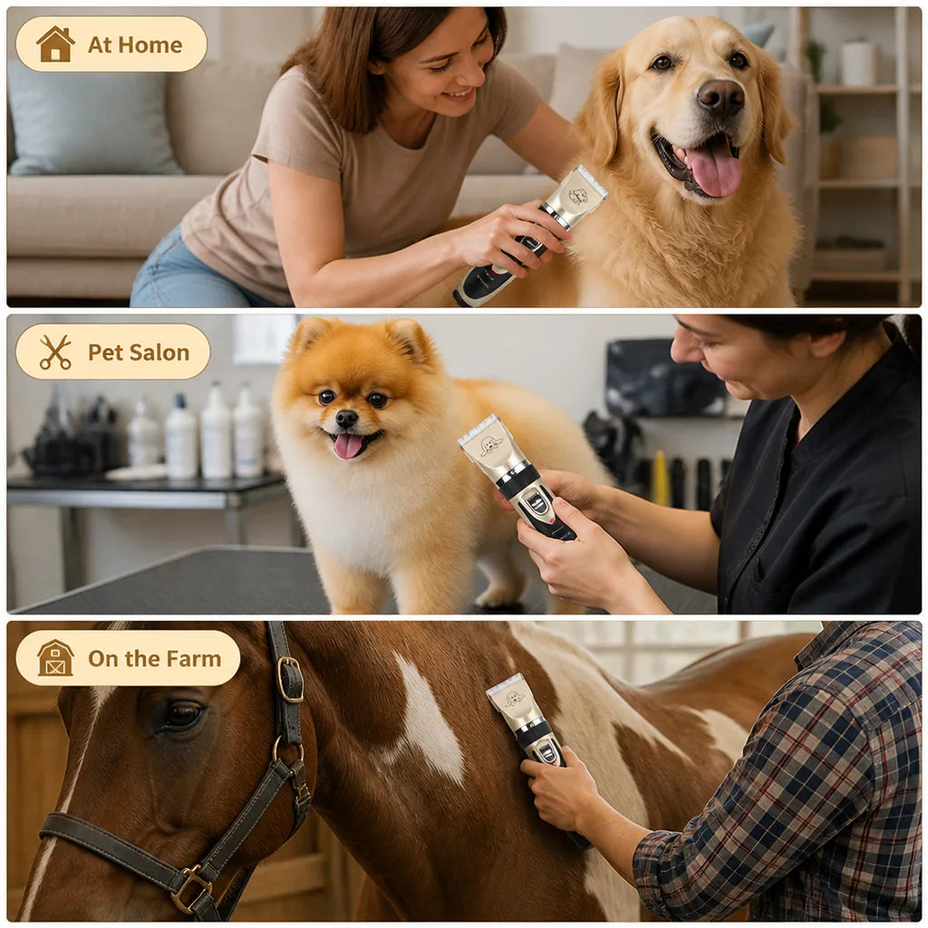 WhisperClip™ — Calm Every Pet with Effortless, Silent Precision Grooming