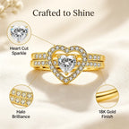 AmourArc™ Halo Ring Set — Ignite Passion with Every Sparkling Glance