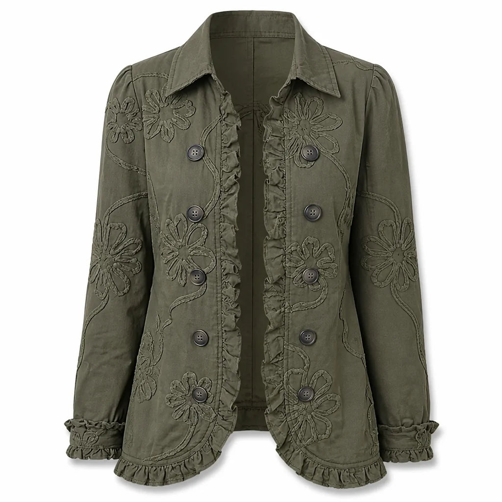 Petalvienne™ Floral Utility Jacket — Turn Heads with Effortless Vintage Charm and Feminine Grace