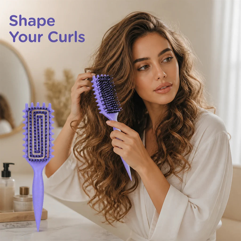 Coilavelle™ Styling Brush — Sculpt Stunning Curls That Shine All Day Without the Frizz