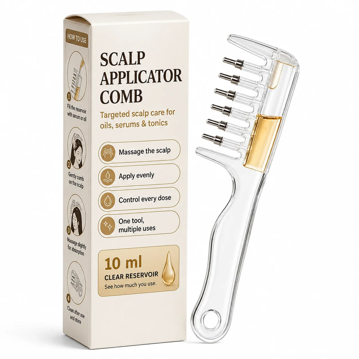 VitaDrain™ — Feel the Power of Perfectly Precise, Mess-Free Scalp Care Every Day