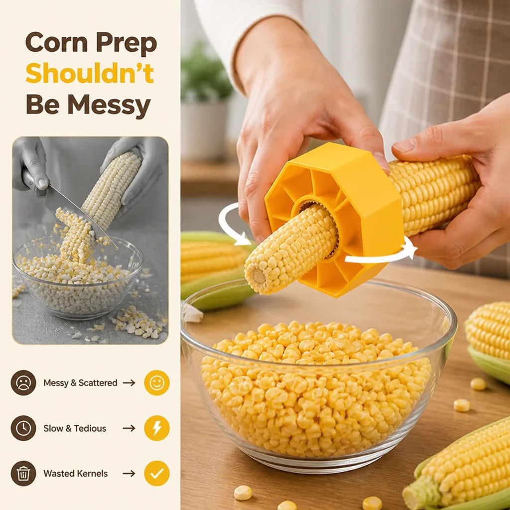 CobCleave™ — Strip Fresh Corn From the Cob With Clean, Easy Cuts