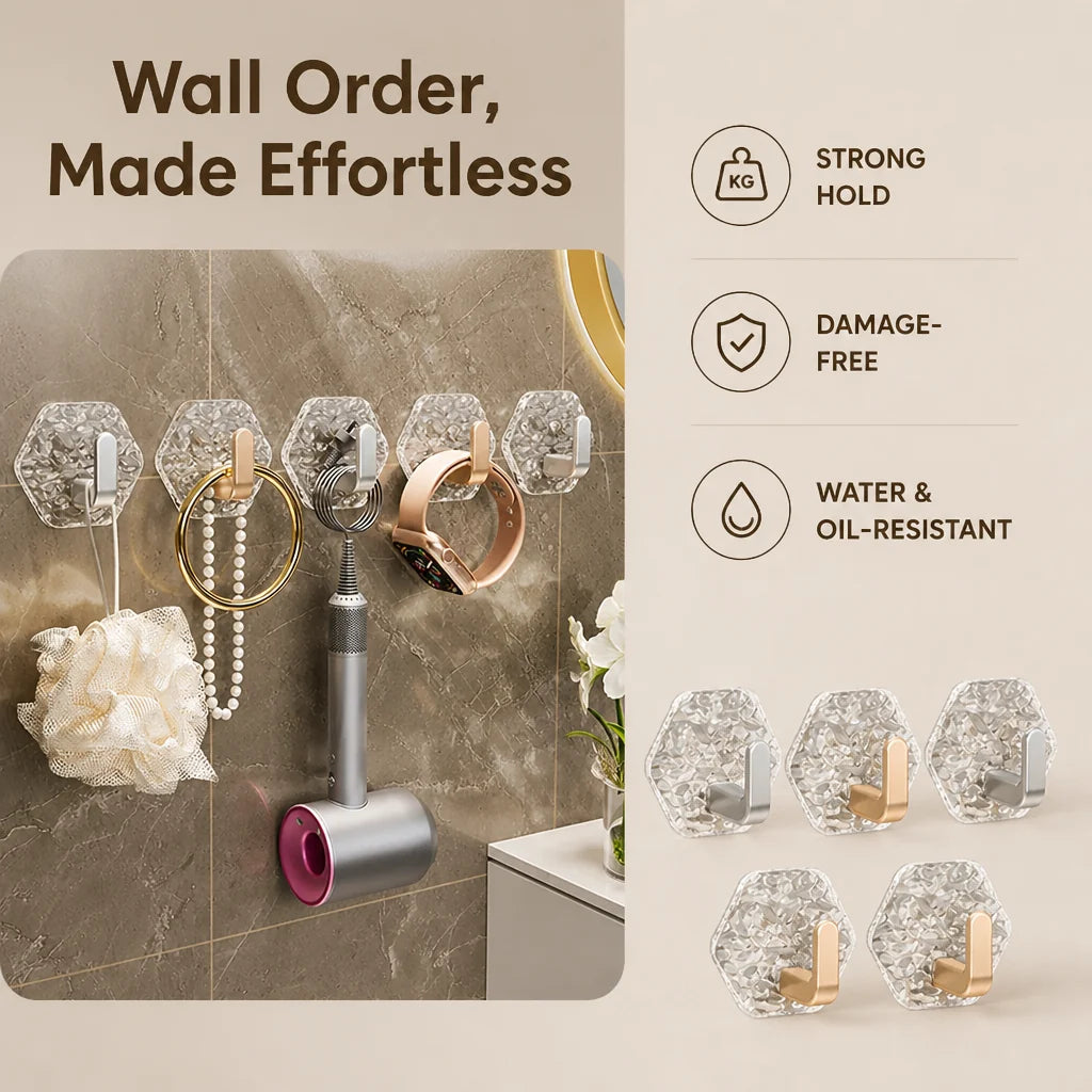 VeloraGrip™ — Effortless Wall Order That Holds Tight Without a Trace