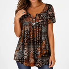 CelestaCharm™ V-Neck Top — Breeze Through Your Day in Effortless Cool Confidence