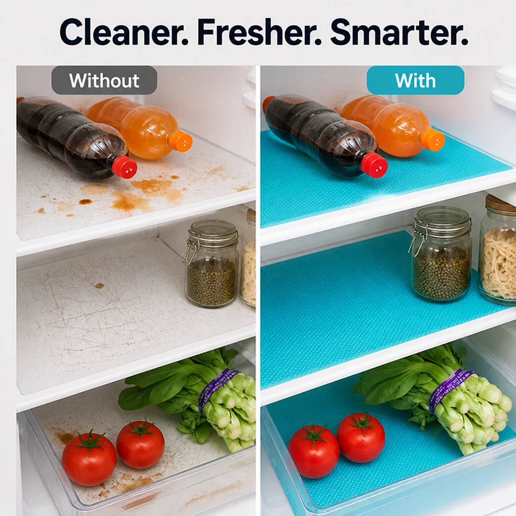 GlaciaGuard™ Liners — Turn Your Fridge Into a Fresh, Spotless Sanctuary Every Day