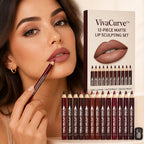 PoutForge™ 12-Piece Matte Lip Sculpting Set — Unleash Bold, All-Day Confidence with Perfectly Defined Lips