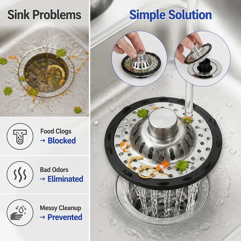 DrainDazzle™ — Effortless Kitchen Control for a Fresh, Spotless Sink Every Day