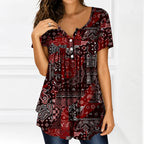 CelestaCharm™ V-Neck Top — Breeze Through Your Day in Effortless Cool Confidence
