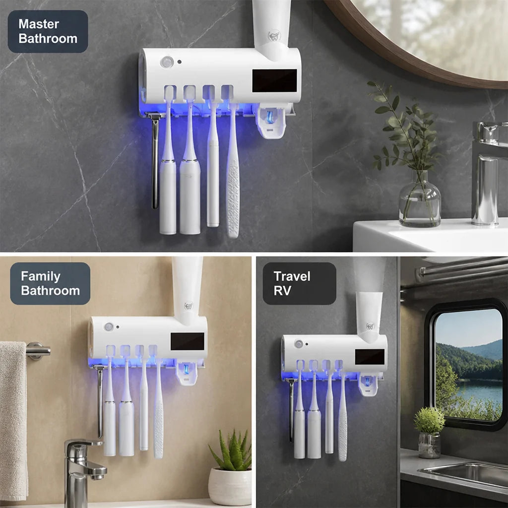PureSense™ UV Sanitizer & Organizer — Banish Germs and Clutter for a Fresh, Sparkling Smile Every Day