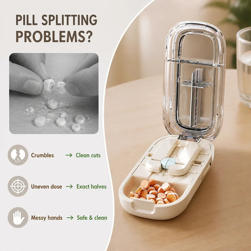 Pillora™ — Take Control with Perfect, Hassle-Free Pill Splitting Every Time