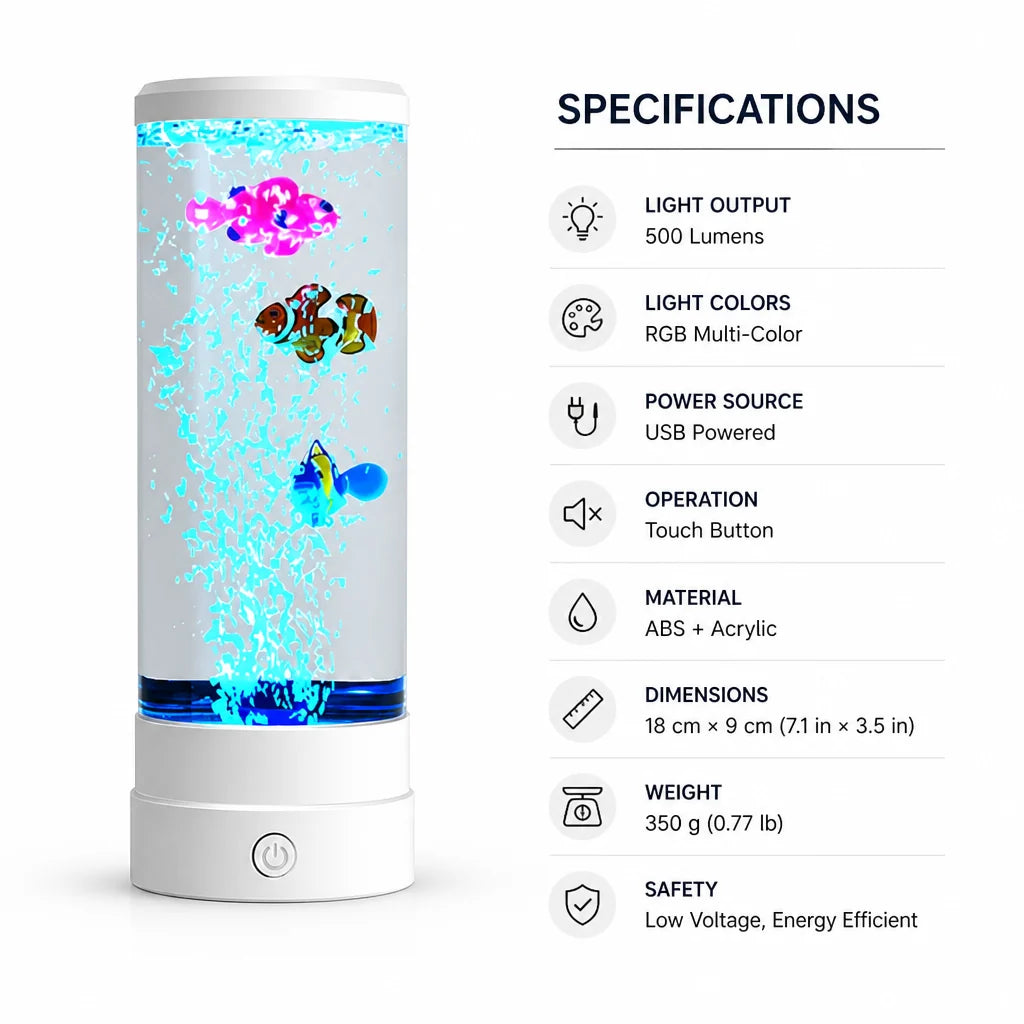 BubbleDrift Lamp — Let Gentle Bubbles Float Through a Mesmerising Glow