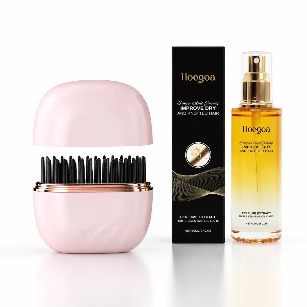 MetroLuxe™ Cordless Hair Straightener Comb — Transform Your Hair Into Silky, Radiant Perfection Instantly