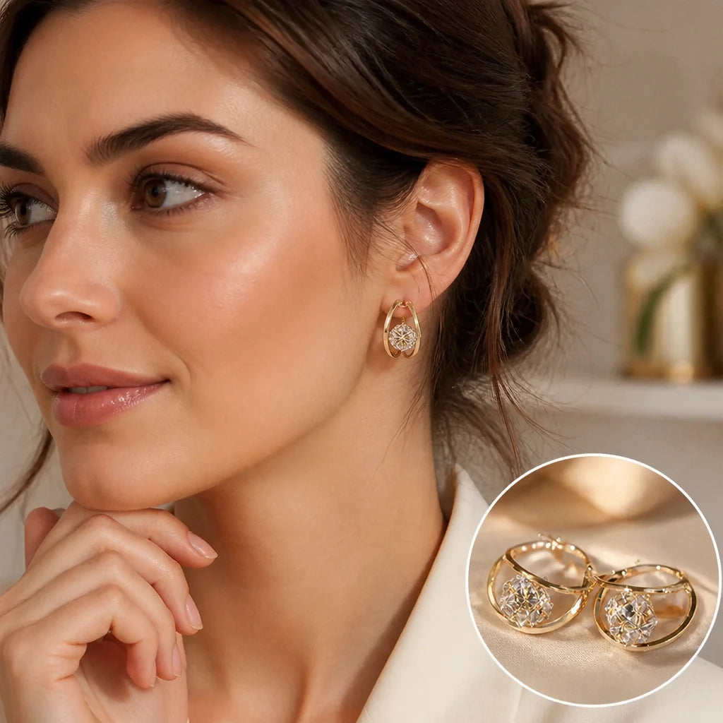 MiraHoop™ Double Hoop Earrings — Command Every Room with Effortless Glow and Weightless Confidence