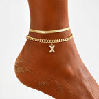 LumeaCharm™ Gold Initial Anklets — Wear Your Unique Story with Effortless Grace