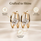LumaLuxe™ Double Hoop Earrings — Command Every Room with Effortless Glow and Weightless Confidence