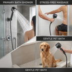 Hydroniva™ 4-Mode Shower Head — high-pressure handheld shower head with multiple spray modes