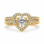 AmourArc™ Halo Ring Set — Ignite Passion with Every Sparkling Glance